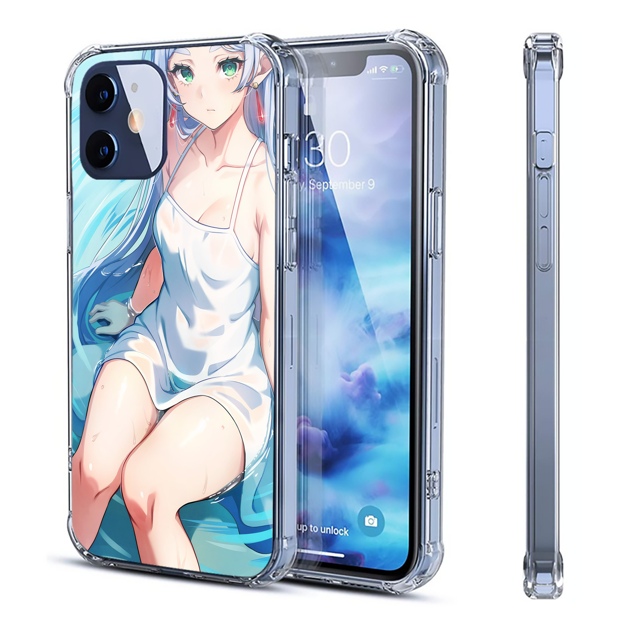 （画像用） 葬送のフリーレン Frieren 【iPhone 12シリーズ対応】透明スマホケース（クリアソフトケース）